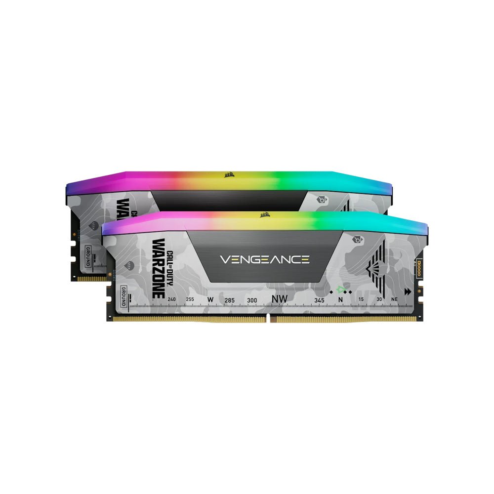 Corsair Vengeance RGB DDR5 2x16GB 6000Mhz CL30 Call Of Duty®: Warzone Edition Desktop Memory - Light Grey - Image 2