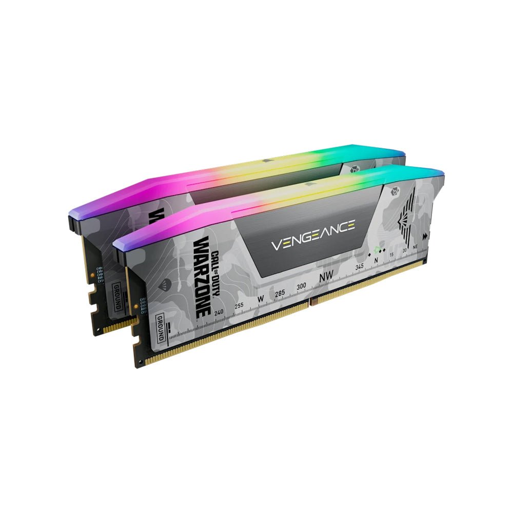 Corsair Vengeance RGB DDR5 2x16GB 6000Mhz CL30 Call Of Duty®: Warzone Edition Desktop Memory - Light Grey - Image 3