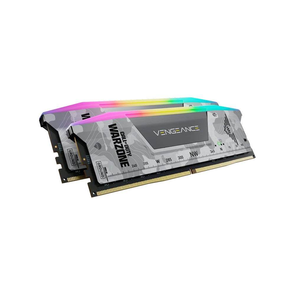 Corsair Vengeance RGB DDR5 2x16GB 6000Mhz CL30 Call Of Duty®: Warzone Edition Desktop Memory - Light Grey - Image 4